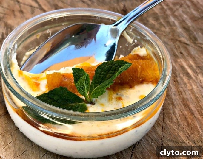 Skinny cardamom yogurt pudding