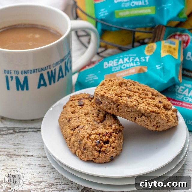Breakfast ovals with coffee