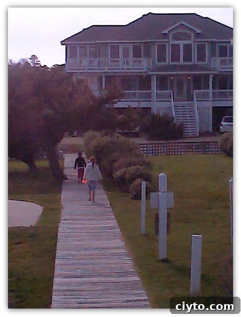 Walkway to the beach from the rental home