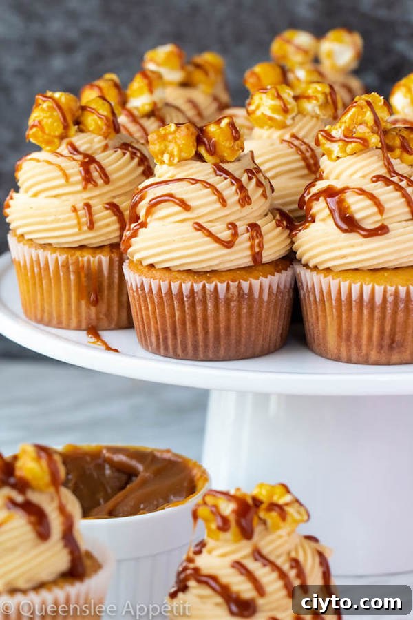 Homemade Caramel Popcorn Cupcakes 2 Caramel Popcorn Cupcakes