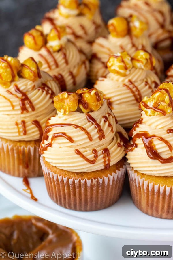 Homemade Caramel Popcorn Cupcakes 10 Caramel Popcorn Cupcakes