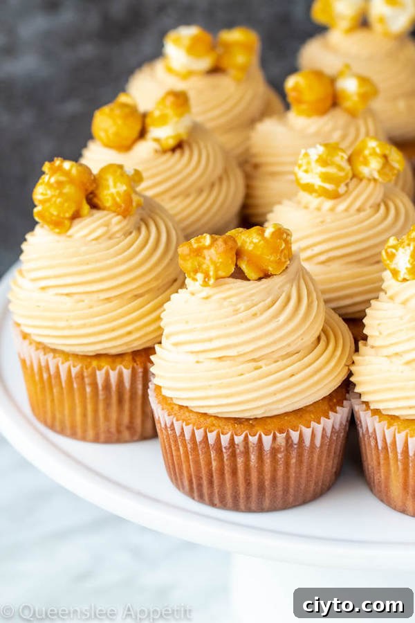 Homemade Caramel Popcorn Cupcakes 16 Caramel Popcorn Cupcakes