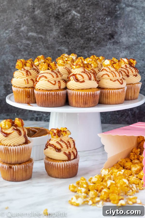 Homemade Caramel Popcorn Cupcakes 4 Caramel Popcorn Cupcakes