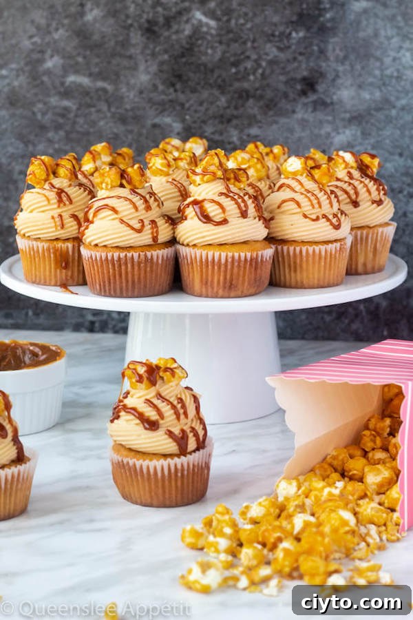 Homemade Caramel Popcorn Cupcakes 17 Caramel Popcorn Cupcakes