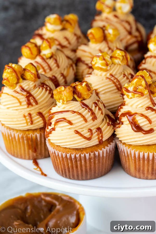 Homemade Caramel Popcorn Cupcakes 7 Caramel Popcorn Cupcakes