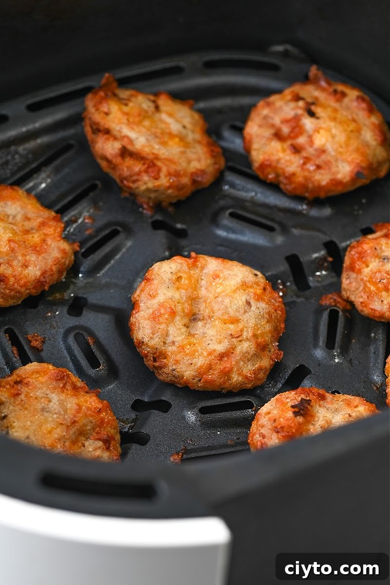 Keto Air Fryer Tuna Bites in the air fryer
