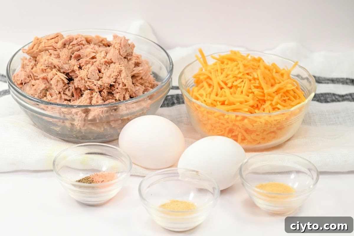 Keto Air Fryer Tuna Bites Ingredients