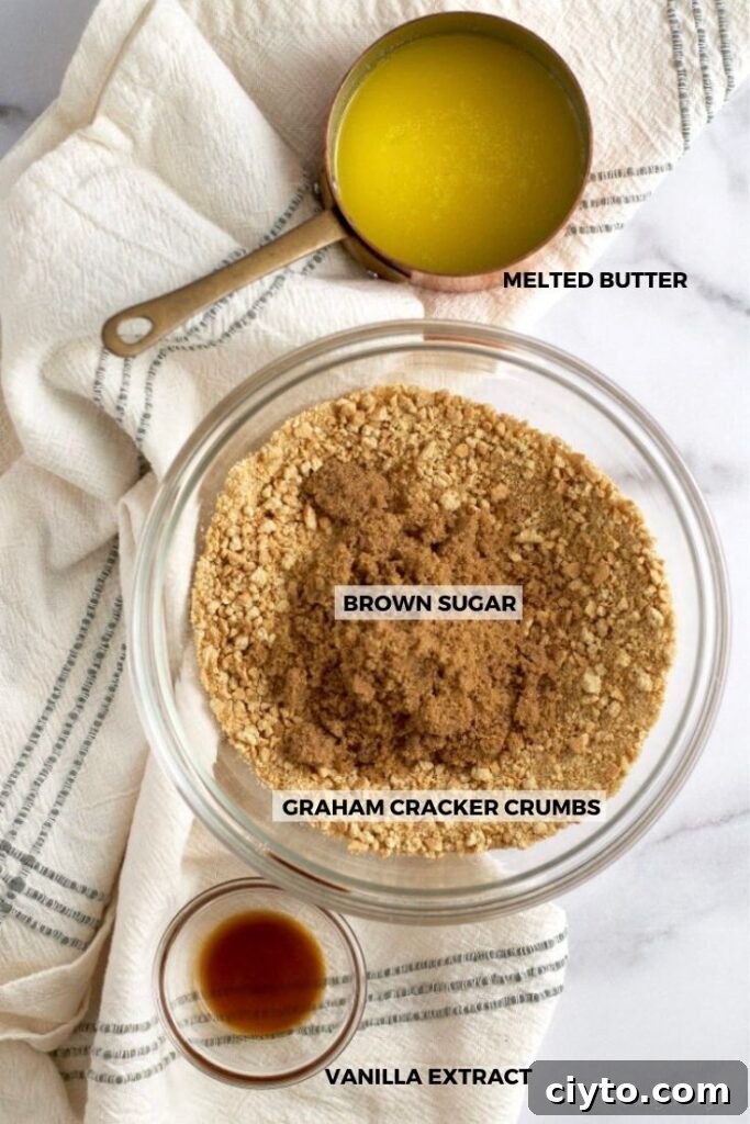 ingredients for vanilla graham cracker crust