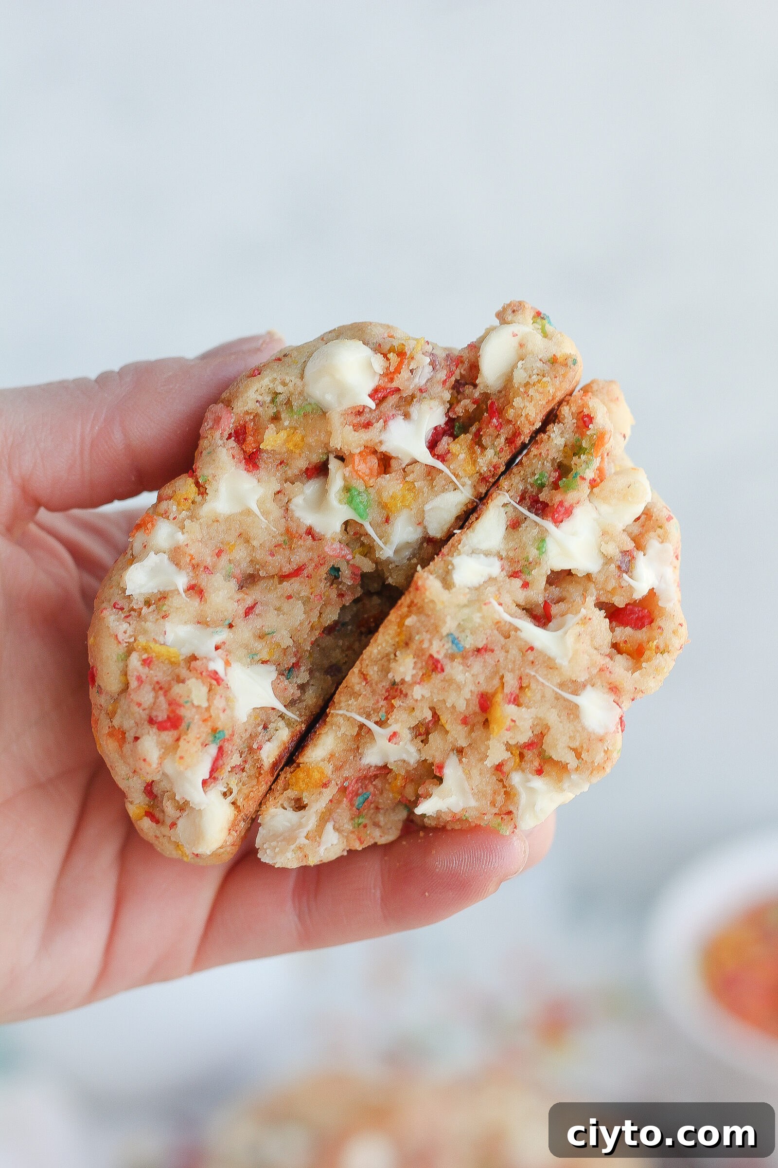 Fruity Pebbles Cookies Recipe: Crunchy Rainbow Cereal Treat 6 Fruity Pebbles Cookies with white chocolate