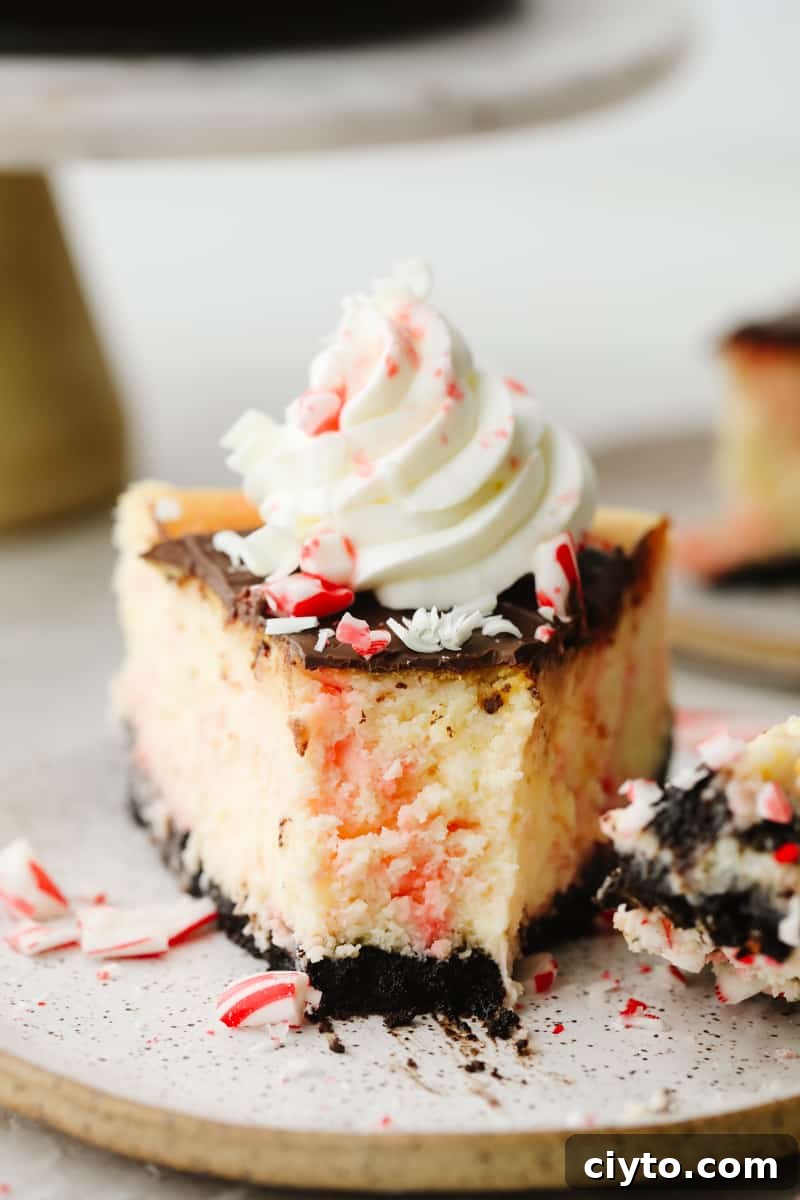 Peppermint cheesecake