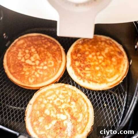 Yes you can make Air Fryer frozen pancakes and within 6 minutes you have soft, moist, fluffy, and warm pancakes.