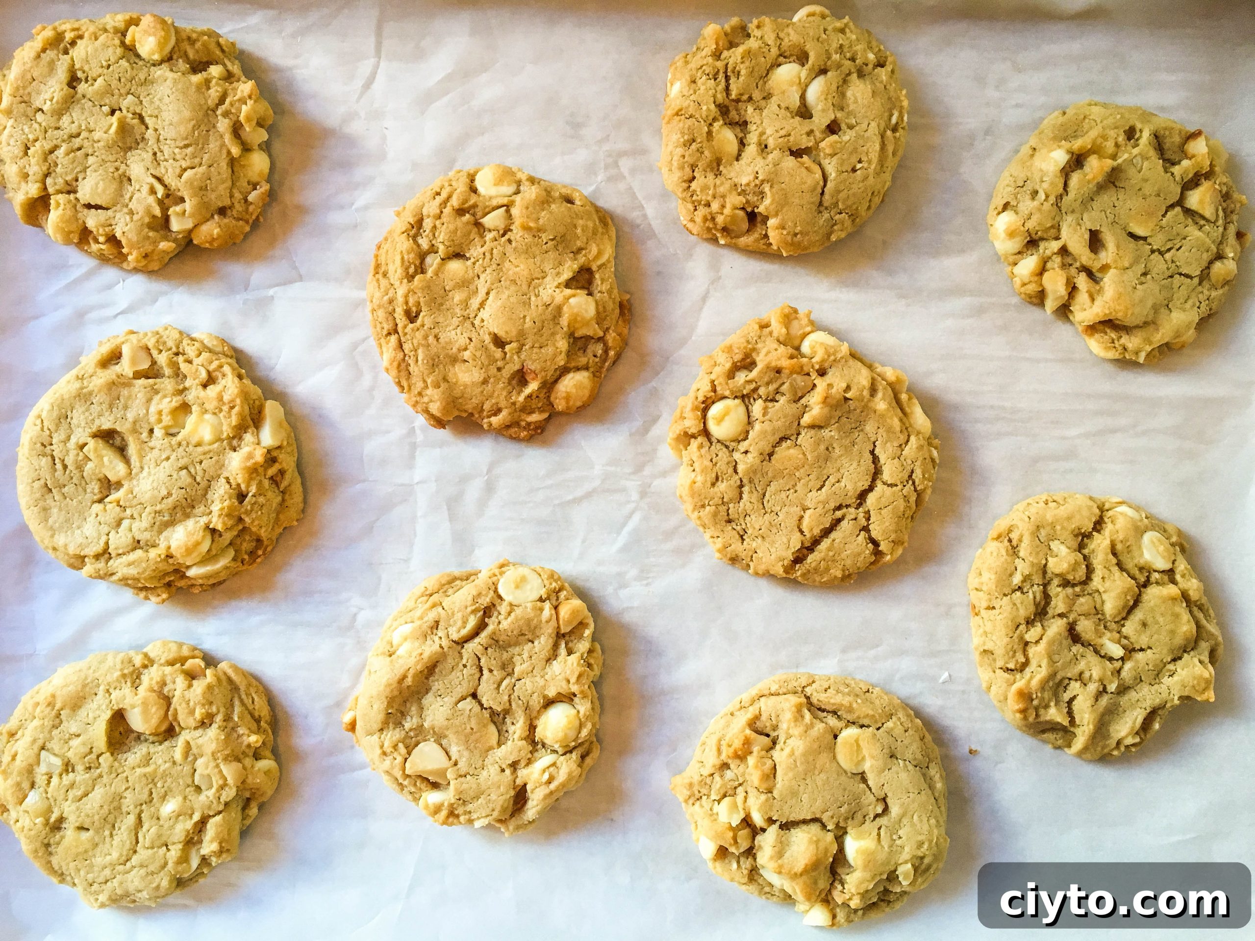 Browned Butter White Chocolate Macadamia Nut Cookies