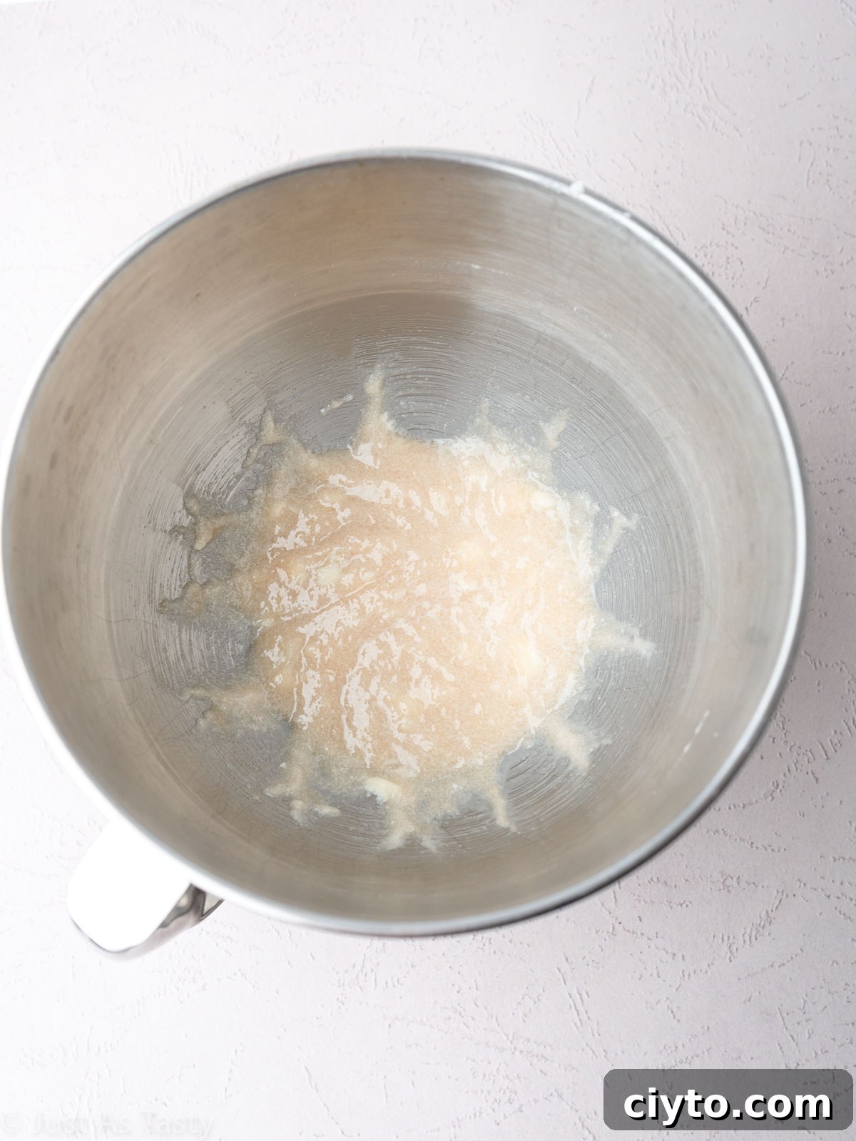 Wet ingredients in a bowl.