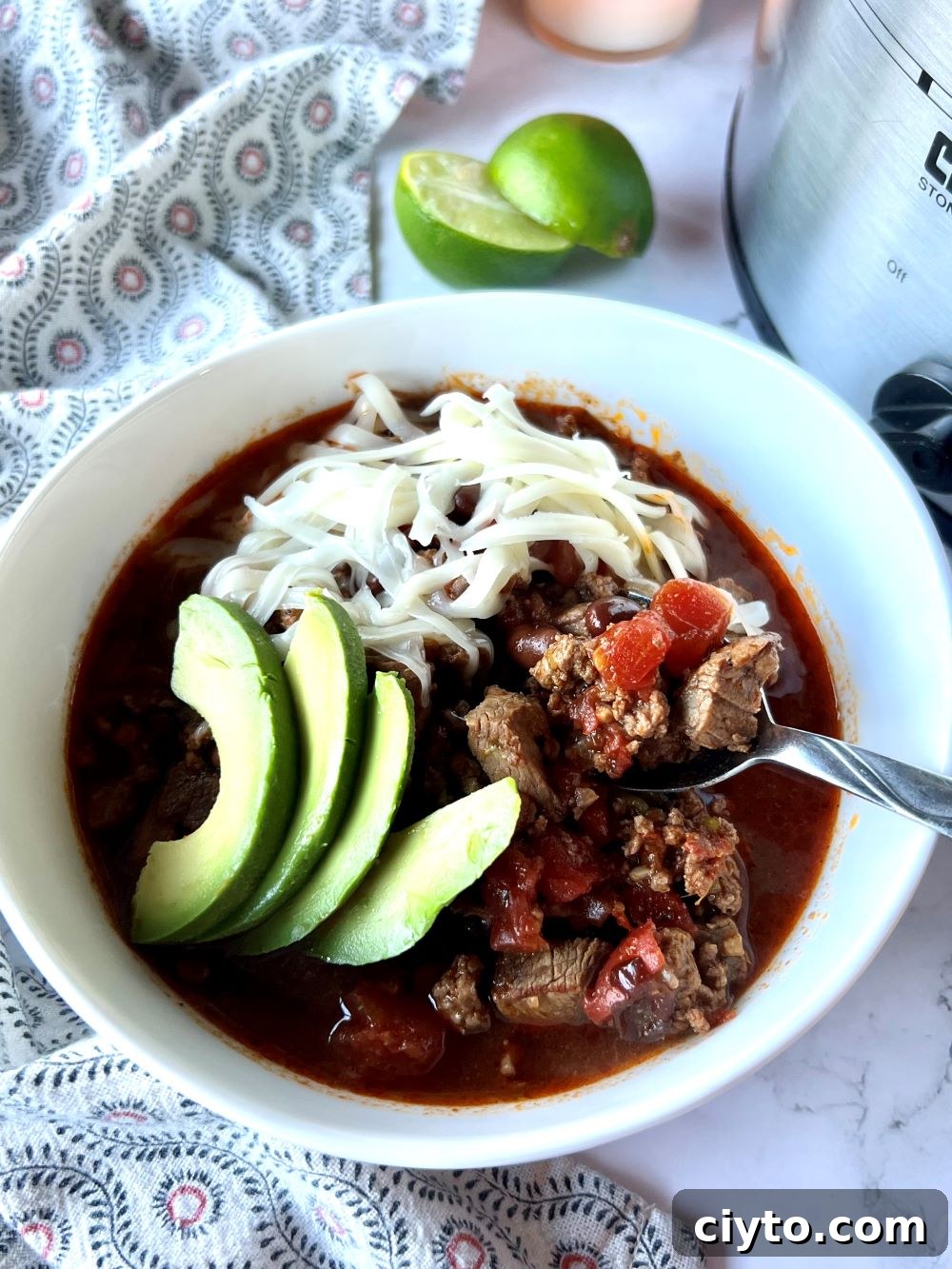 Chili with toppings