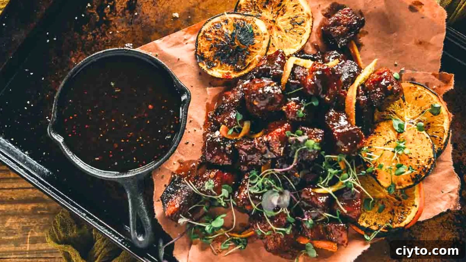 19 Crowd-Pleasing Appetizer Recipes Guests Can't Resist 15 Smoked pork belly burnt ends glazed in maple chipotle bourbon sauce.