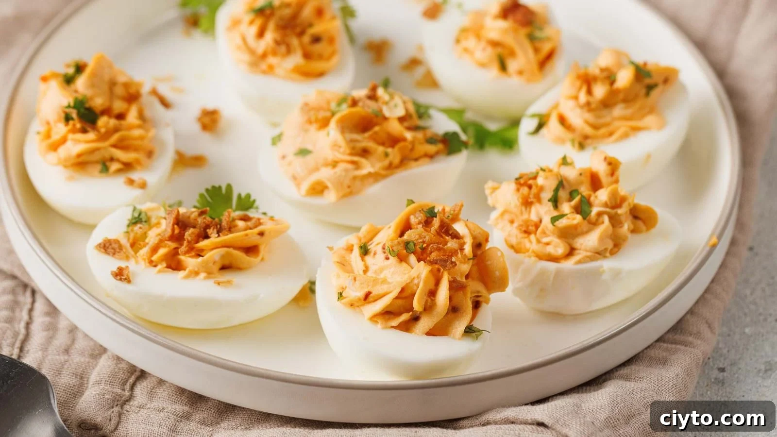 19 Crowd-Pleasing Appetizer Recipes Guests Can't Resist 4 Spicy deviled eggs with a creamy filling and a sharp kick of heat.