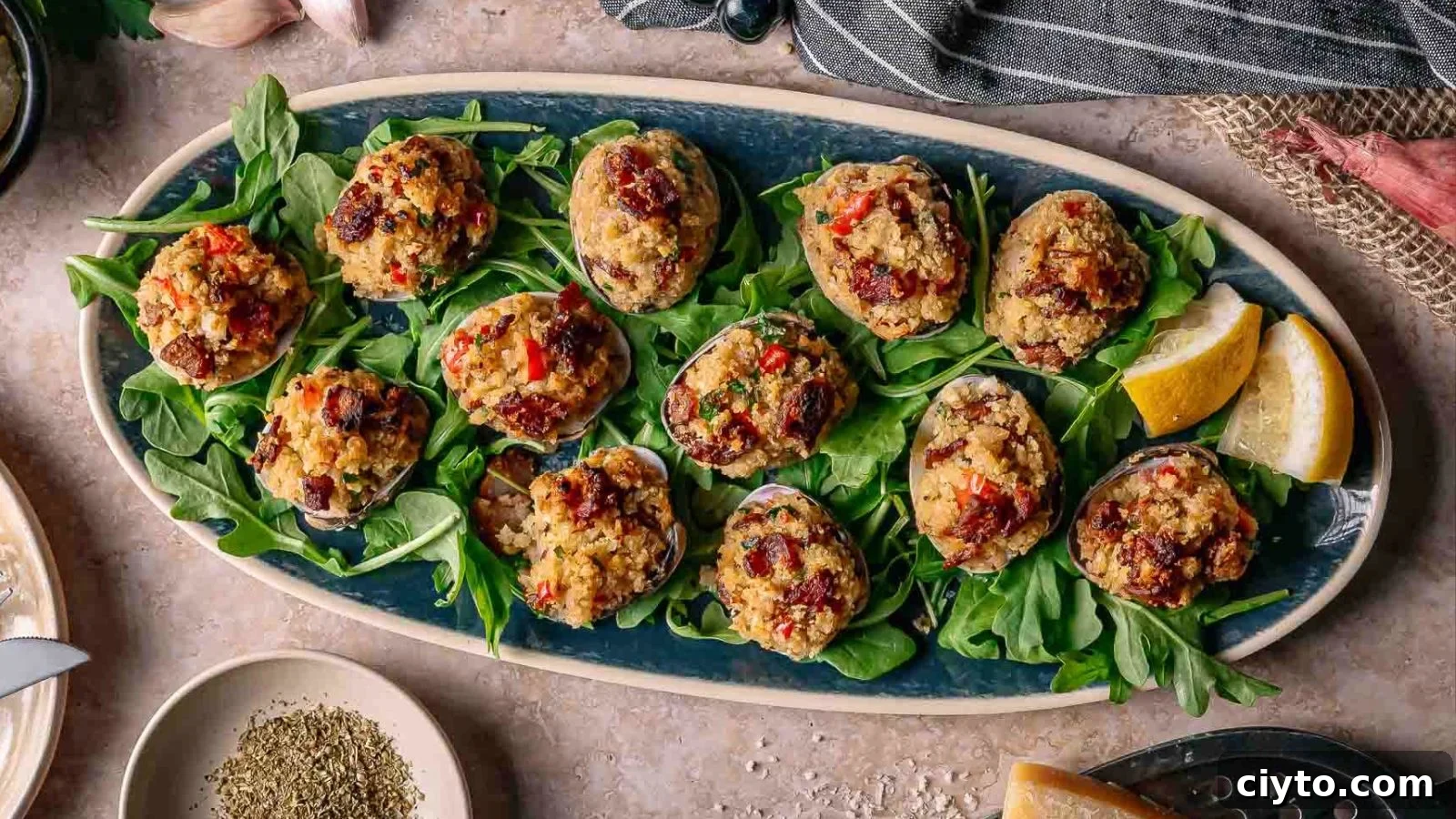 19 Crowd-Pleasing Appetizer Recipes Guests Can't Resist 6 Clams casino baked with buttery breadcrumbs and smoky bacon.