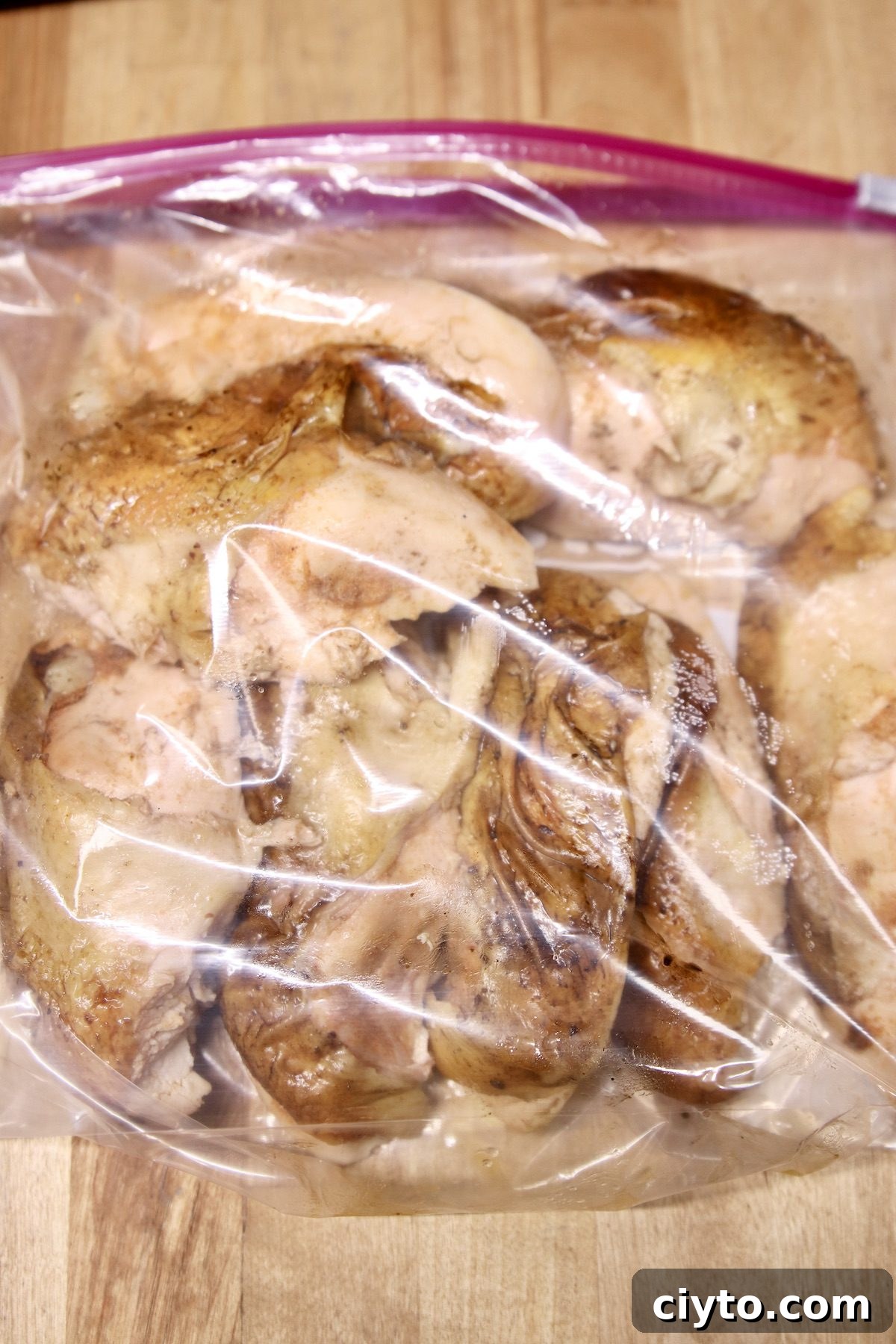 Chicken Meal Prep Recipes for Busy Weekdays 3 zip top bag with grilled chicken breasts