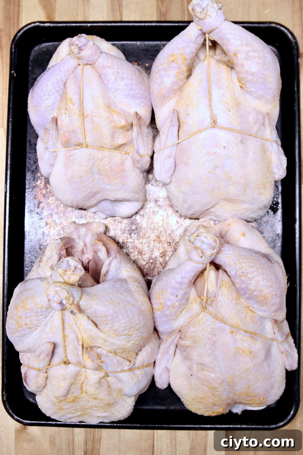 Chicken Meal Prep Recipes for Busy Weekdays 2 4 whole chickens trussed for grilling