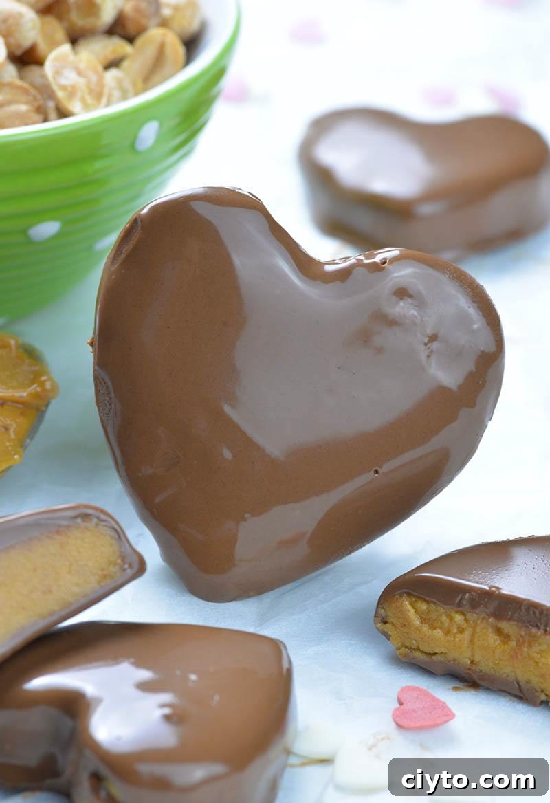 One big Reeses Peanut Butter Valentines Hearts