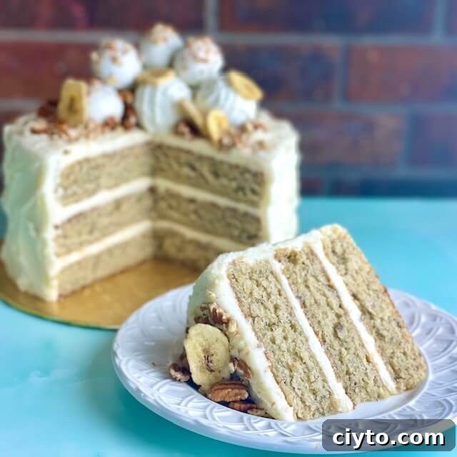 old fashioned Banana Cake Slice with Cream Cheese buttercream