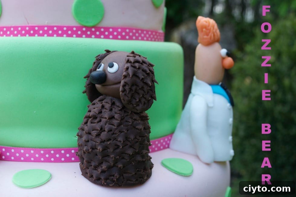 Fozzie Bear Sugar Cake Topper Muppets Cake