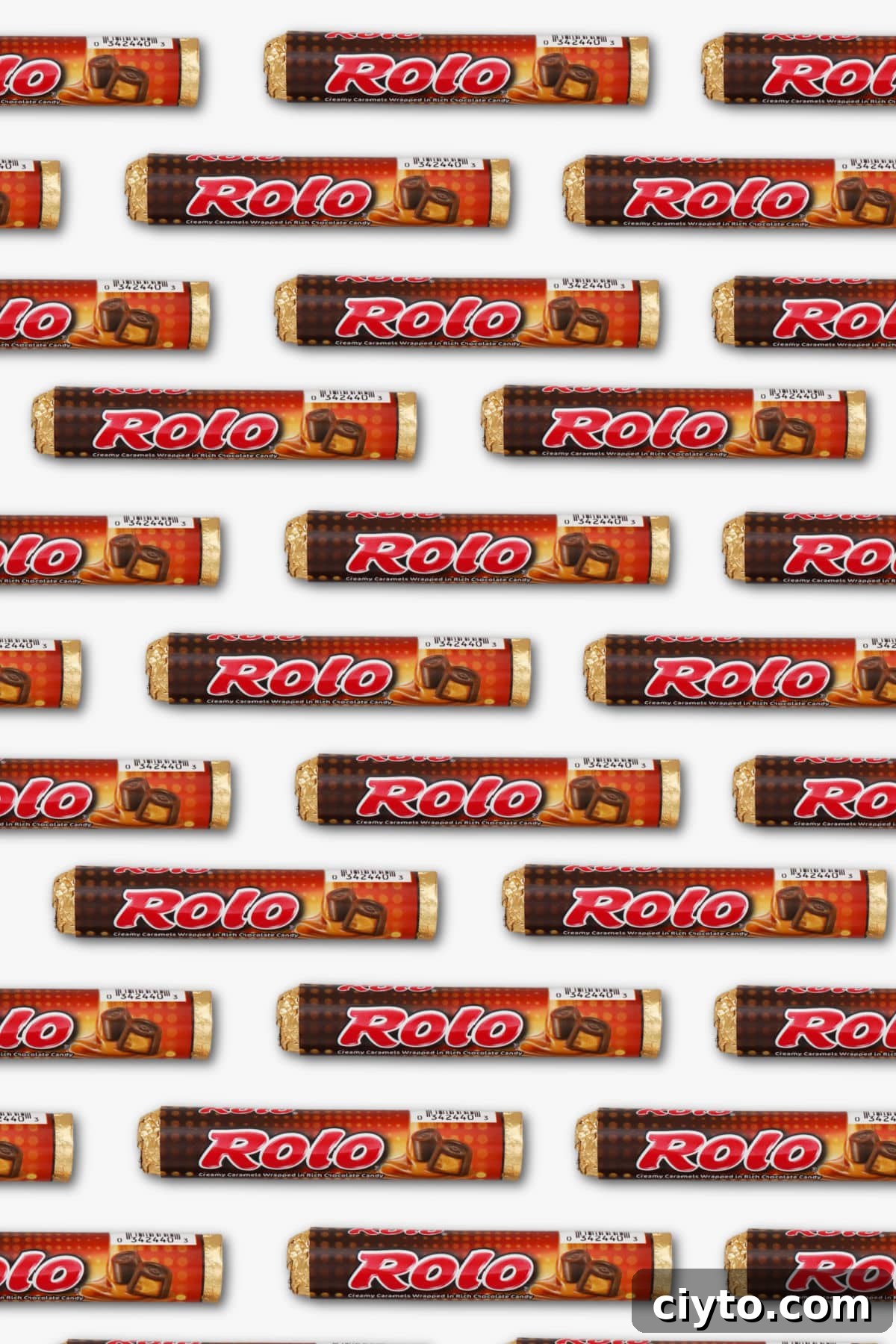 packages of rolos on a cream background