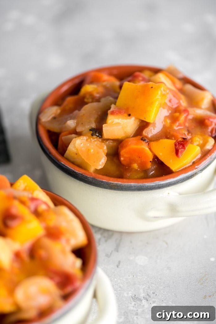 Slow Cooker Vegan Vegetable Stew - Running on Real Food