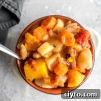 Healthy Slow Cooker Root Vegetable Stew - Running on Real Food