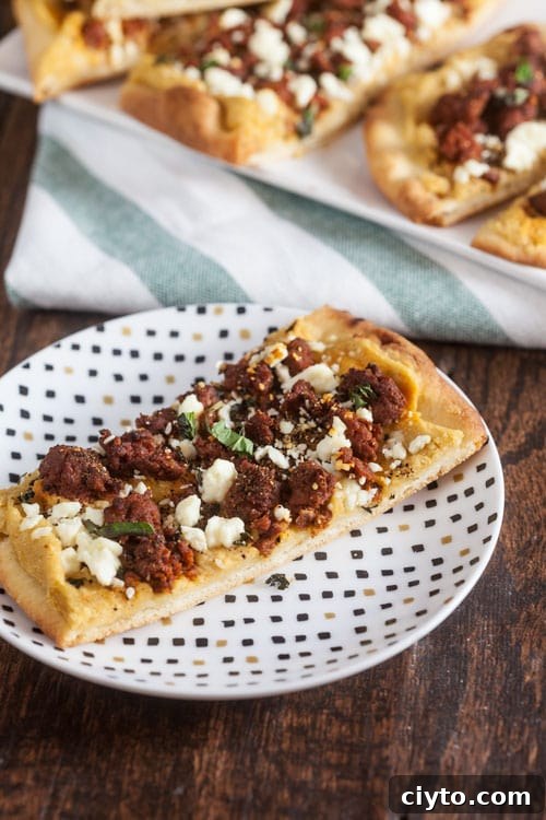 Merguez and Hummus Flatbread