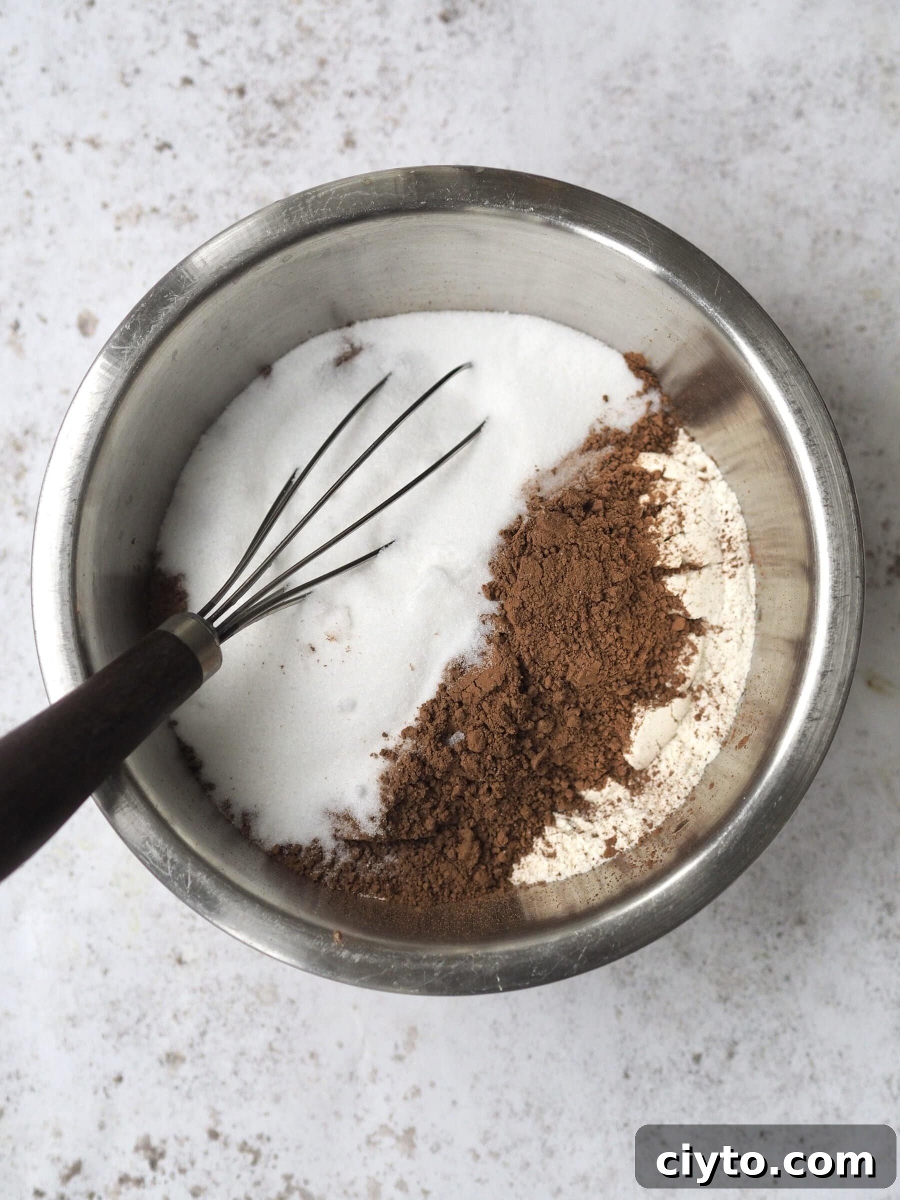 Chocolate Self-Saucing Pudding Recipe 5 Self Saucing Chocolate Pudding ingredients in mixing bowl