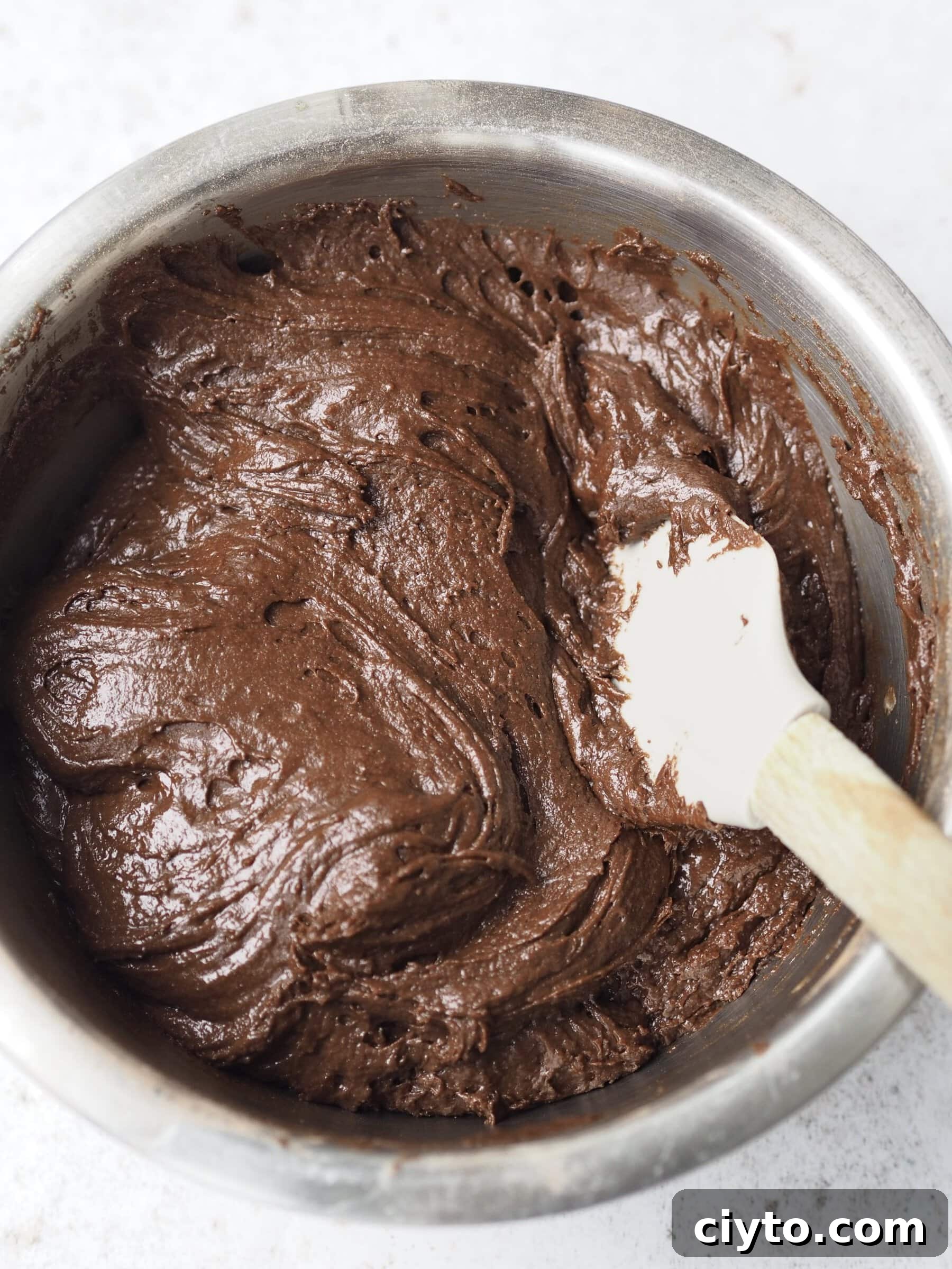 Chocolate Self-Saucing Pudding Recipe 7 Self Saucing Chocolate Pudding batter in baking dish